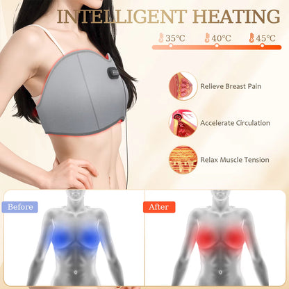 RESUME™ - Masszírozó melltartó, 660 nm-es vörös fényterápia mellfájdalom és tőgygyulladás enyhítésére