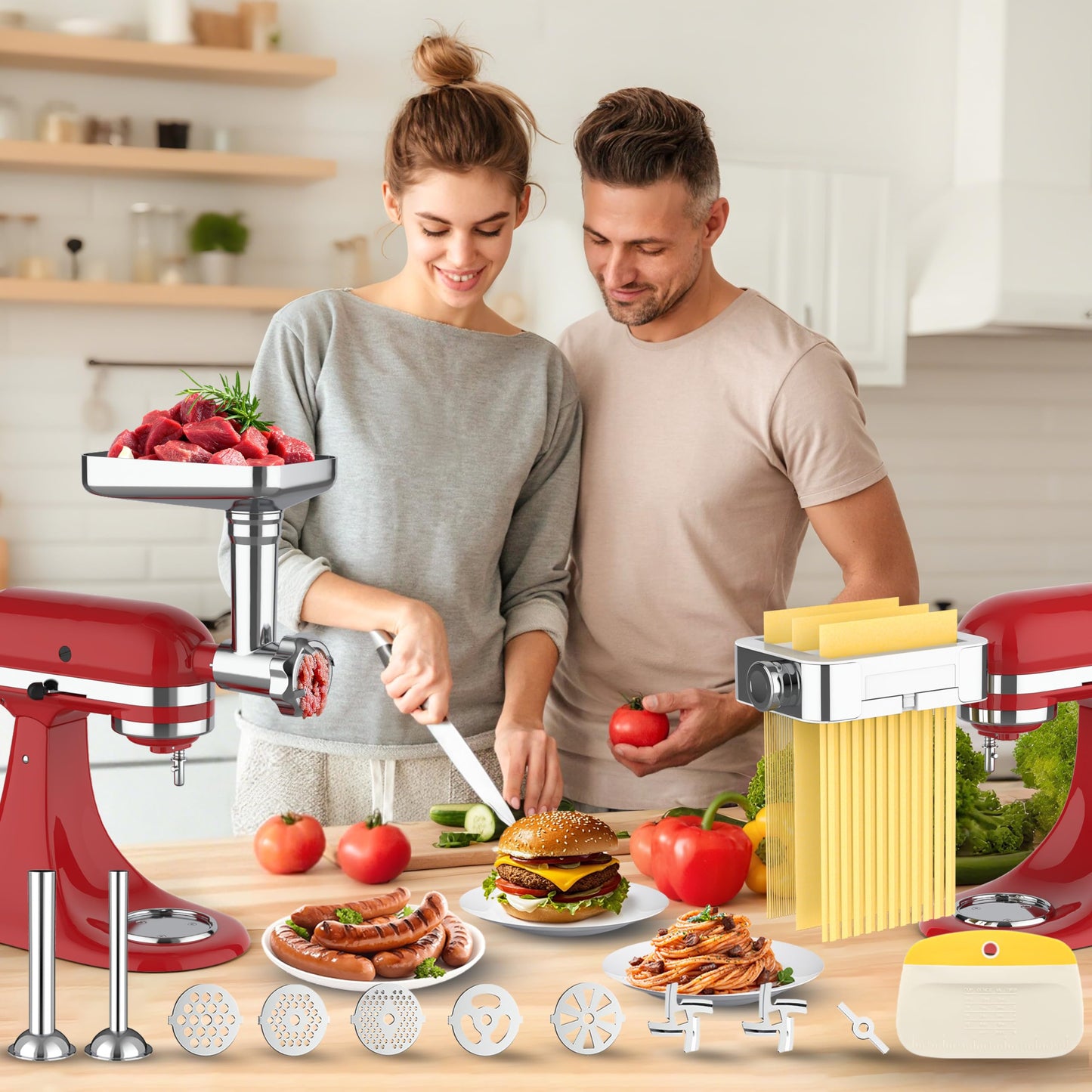 KitchenAid robotgép készlet - fém húsdarálót és beöntőcsővel tartalmaz