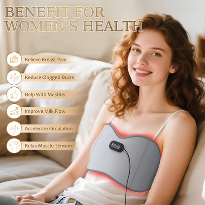 RESUME™ - Masszírozó melltartó, 660 nm-es vörös fényterápia mellfájdalom és tőgygyulladás enyhítésére